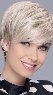 NEXT by ELLEN WILLE in CHAMPAGNE ROOTED | Light Beige Blonde, Medium Honey Blonde, and Platinum Blonde blend with Dark Roots PPC MAIN IMAGE FB MAIN IMAGE