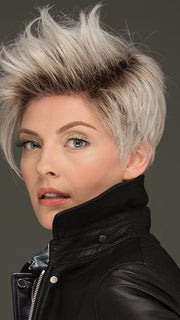 JETT by ESTETICA in SILVERSUN/RT8 | Iced Blonde Dusted with Soft Sand and Golden Brown Roots