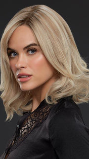 CARRIE PETITE by JON RENAU in FS17/101S18 PALM SPRINGS BLONDE | Light Ash Blonde with Pure White Natural Bold Highlights, Shaded with Dark Natural Ash Blonde