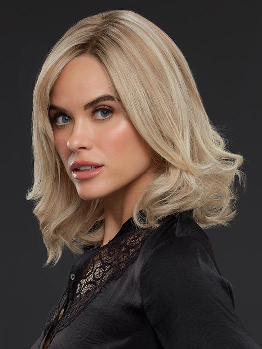 CARRIE PETITE by JON RENAU in FS17/101S18 PALM SPRINGS BLONDE | Light Ash Blonde with Pure White Natural Bold Highlights, Shaded with Dark Natural Ash Blonde