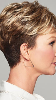 SONATA by RAQUEL WELCH in 12/22SS SHADED CAPPUCCINO | Light Golden Brown Evenly Blended with Cool Platinum Blonde Highlights and Dark Roots