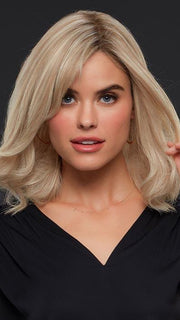CARRIE PETITE by JON RENAU in FS17/101S18 PALM SPRINGS BLONDE | Light Ash Blonde with Pure White Natural Bold Highlights, Shaded with Dark Natural Ash Blonde