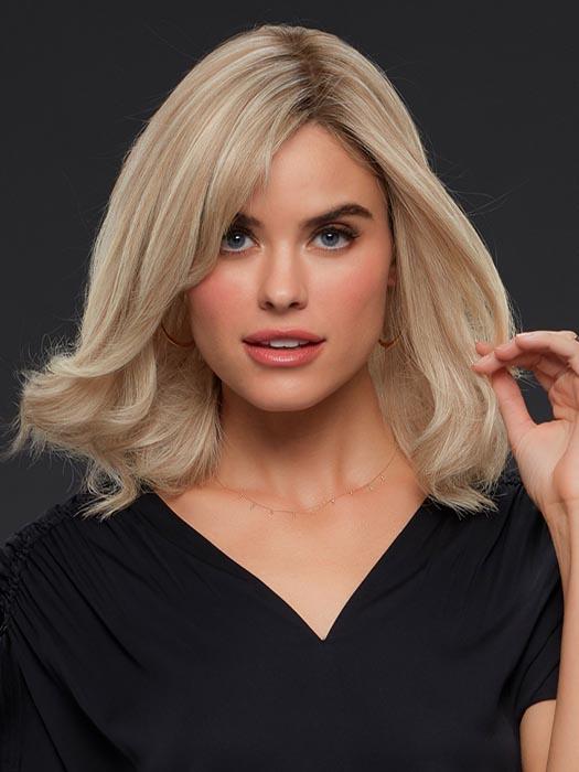 CARRIE PETITE by JON RENAU in FS17/101S18 PALM SPRINGS BLONDE | Light Ash Blonde with Pure White Natural Bold Highlights, Shaded with Dark Natural Ash Blonde