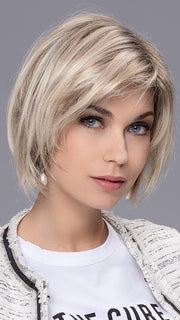 SANDY-BLONDE-ROOTED | Medium Honey Blonde, Light Ash Blonde, and Lightest Reddish Brown blend with Dark Roots