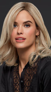 CARRIE PETITE by JON RENAU in FS17/101S18 PALM SPRINGS BLONDE | Light Ash Blonde with Pure White Natural Bold Highlights, Shaded with Dark Natural Ash Blonde