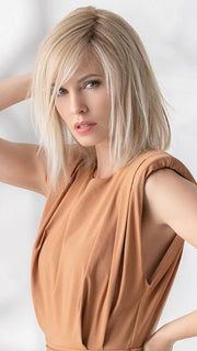 SANDY-BLONDE-ROOTED | Medium Honey Blonde, Light Ash Blonde, and Lightest Reddish Brown blend with Dark Roots