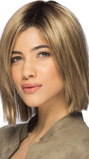 ELLIS by ESTETICA in RH12/26RT4 | Light Brown w/Fine Golden Blonde Highlights And Dark Roots