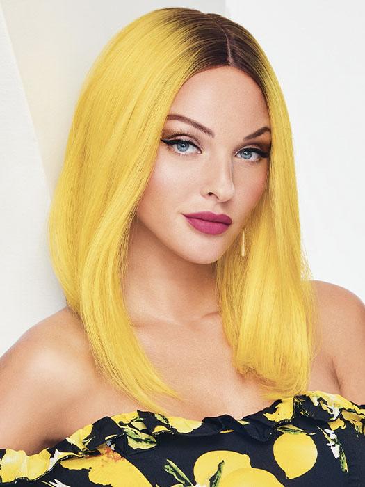 IT'S ALWAYS SUNNY by Hairdo in ITS-ALWAYS-SUNNY | Electric Yellow with Dark Brown Roots PPC MAIN IMAGE FB MAIN IMAGE