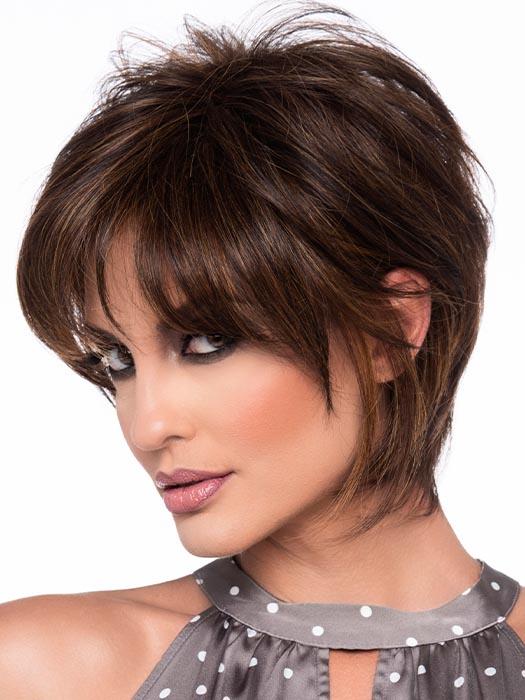 WHITNEY by ENVY in CHOCOLATE CARAMEL | Medium Brown with Soft Red and Blonde highlights PPC MAIN IMAGE