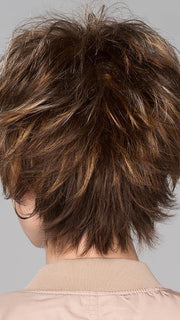 CLICK by ELLEN WILLE in TOBACCO-MIX | Medium Brown base with Light Golden Blonde highlights and Light Auburn low lights