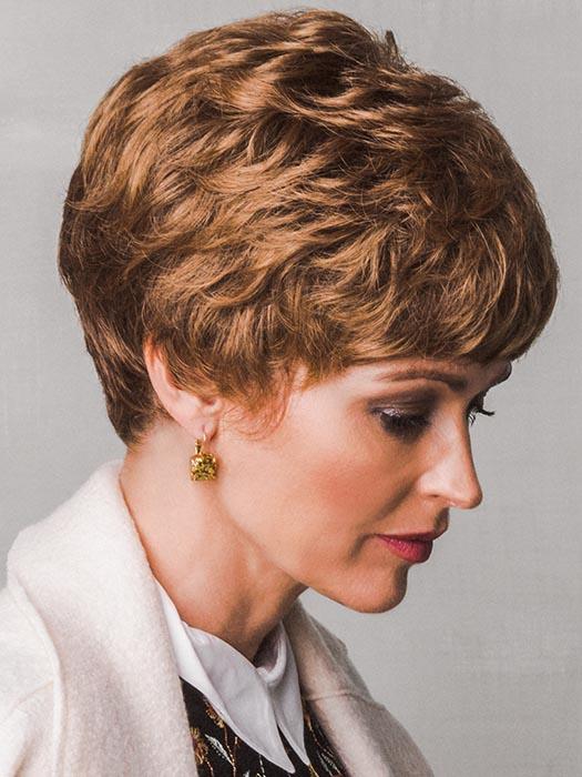 A short pixie cut with lots of top layering for added volume and texture