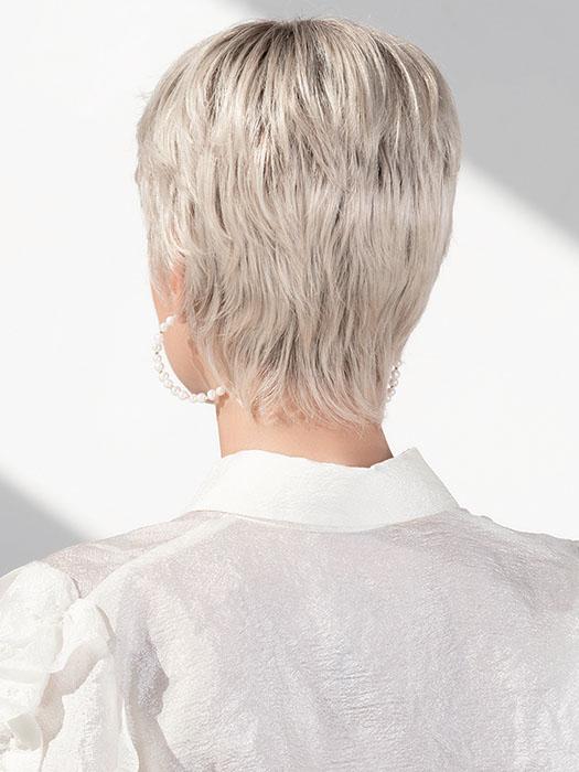 PASTEL-BLONDE-ROOTED | Medium Ash Blonde base with Off-White "Pearl" Platinum highlights and Dark Ash Blonde Roots