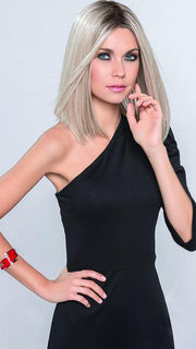 This classy look has a hand-tied middle part and an invisible lace front that looks natural