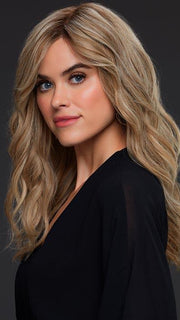 ANGIE by JON RENAU IN 12FS12 MALIBU BLONDE | Lt Gold Brown, Lt Natural Gold Blonde & Pale Natural Gold-Blonde Blend, Shaded w/ Lt Gold Brown