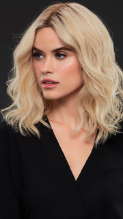 MARGOT by JON RENAU in FS24/102S12 LAGUNA BLONDE | Light Natural Gold Blonde with Pale Natural Gold Blonde Bold Highlights, Shaded with Light Gold Brown