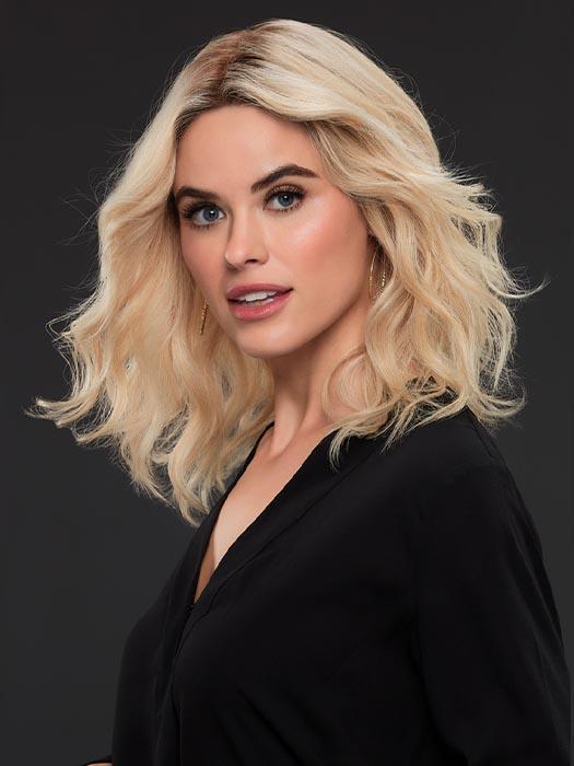 MARGOT by JON RENAU in FS24/102S12 LAGUNA BLONDE | Light Natural Gold Blonde with Pale Natural Gold Blonde Bold Highlights, Shaded with Light Gold Brown