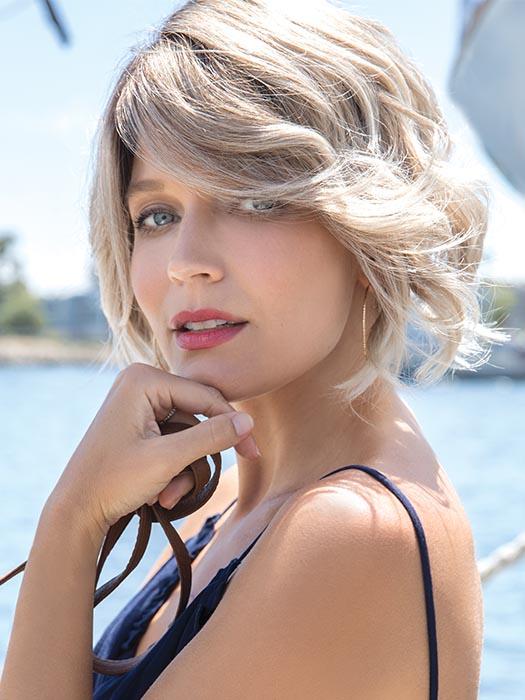 EDEN by NORIKO in MELTED MARSHMALLOW | Subtly warm dark sandy blonde blend with medium brown roots and light ash blonde tips and highlights PPC MAIN IMAGE