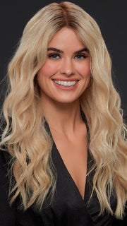 BLAKE by JON RENAU in FS24/102S12 LAGUNA BLONDE | Light Natural Gold Blonde with Pale Natural Gold Blonde Bold Highlights, Shaded with Light Gold Brown