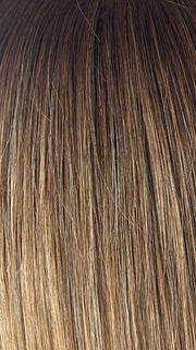 MACADAMIA-LR | Dark brown with beige blonde ends and Dark Brown Roots