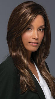 LOCKLAN by Estetica in CKISSRT4 | Golden Brown with Copper Blonde Highlights and Dark Brown Roots
