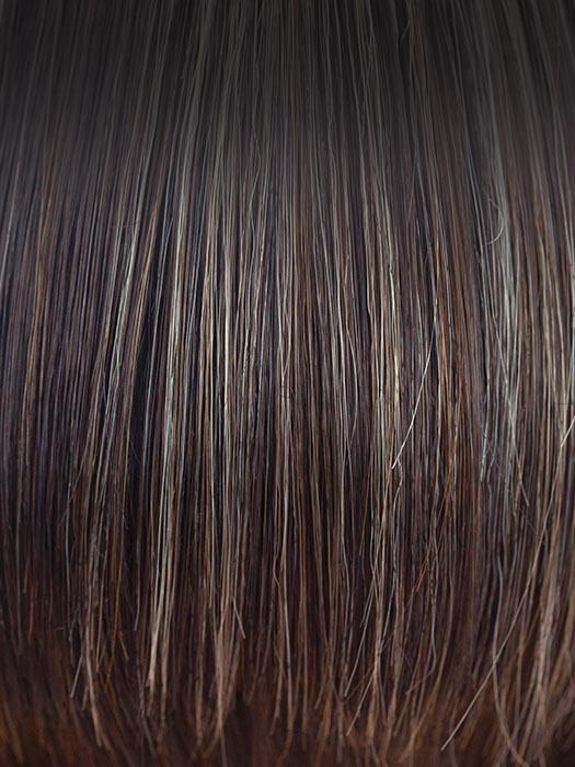 CHOCOLATE-FROST-R | Dark Brown Base with Honey Blonde and Platinum highlights with Dark Brown roots