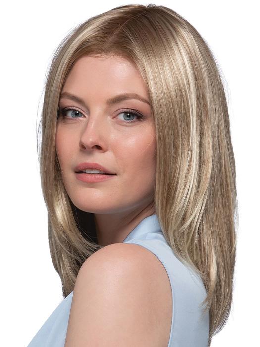 This straight, synthetic style has a lace front and monofilament top, so you can feel confident and look natural!