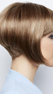 ANGIE by RENE OF PARIS in MAPLE-SUGAR-R | Dark with Light Honey Brown base with Strawberry Blonde highlights with Dark Roots