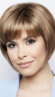 ANGIE by RENE OF PARIS in MAPLE-SUGAR-R | Dark with Light Honey Brown base with Strawberry Blonde highlights with Dark Roots