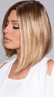 ALISON by Jon Renau in 14/26S10 SHADED PRALINES N' CREAM | Light Gold Blonde & Medium Red-Gold Blonde Blend, Shaded with Light Brown