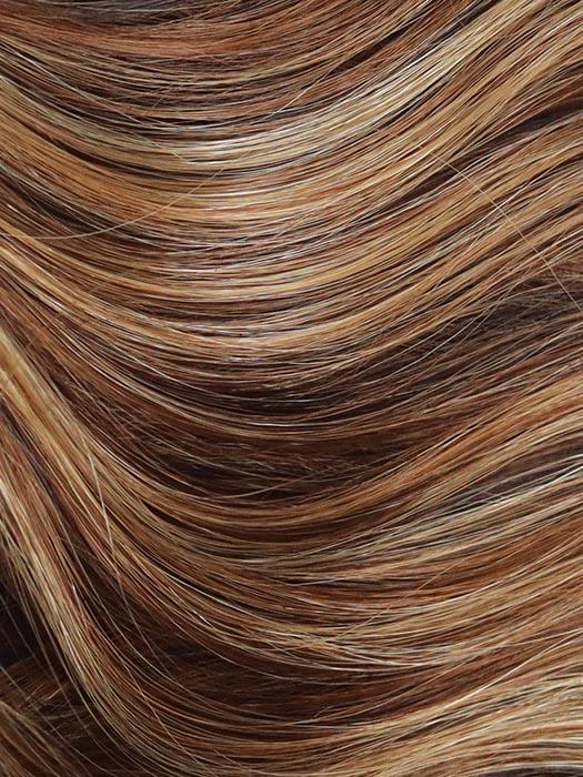 CHOCOLATE-PRETZEL | Blend of Warm Light Brown and Strawberry Blonde with Dark Roots