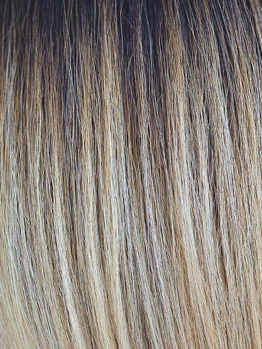 BLONDE-AMBITION | Creamy Blond with Gold and Champagne Highlights and a Dark Brown Long Root