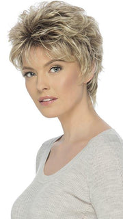 CHRISTA by Estetica in RH1488RT8 | Dark Blonde with Light Copper Blonde Highlights & Golden Brown Roots