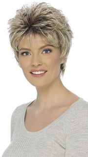 CHRISTA by Estetica in RH1488RT8 | Dark Blonde with Light Copper Blonde Highlights & Golden Brown Roots