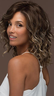FINN by ESTETICA in ICED-MOCHA | Light Chestnut Brown Base with Light Brown, Ash Blonde, and Golden Blonde Highlights