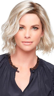 JANUARY by Jon Renau in FS17/101S18 PALM SPRINGS BLONDE | Light Ash Blonde with Pure White Natural Violet Bold Highlights, Shaded with Dark Natural Ash Blonde