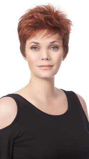 Wear this heat-friendly synthetic style spiked up to accentuate the subtle wave or smoothed down to frame the face!