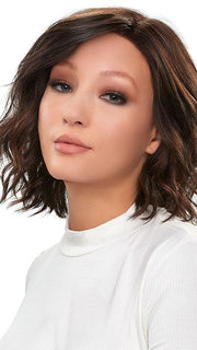 JANUARY PETITE by Jon Renau in FS4/33/30A MIDNIGHT COCOA | Dark Brown, Medium Red, Medium Natural Red Blonde/Brown Blend with Medium Natural Red Blonde/Brown Blend Bold Highlights PPC MAIN IMAGE FB MAIN IMAGE