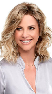 KENDALL by Jon Renau in 12FS12 MALIBU BLONDE | LIght Gold Brown, Light Natural Gold Blonde, Pale Natural Gold-Blonde Blend, Shaded with Light Gold Brown