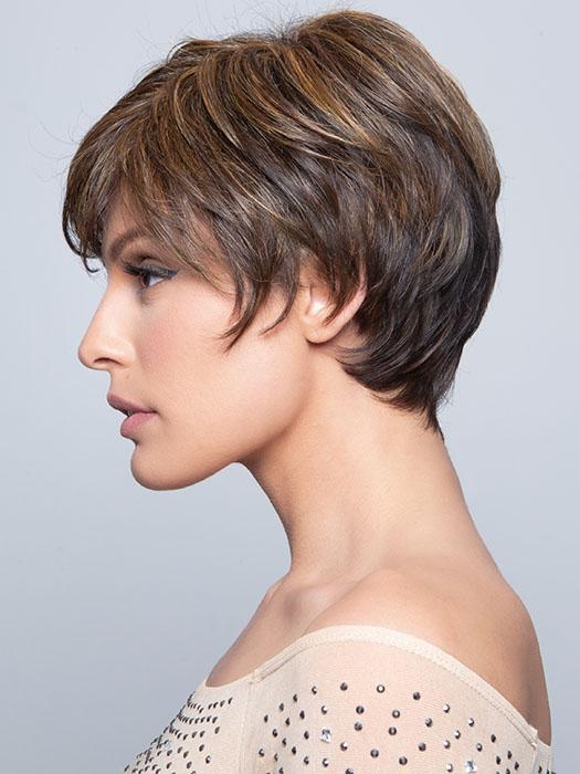 SHORT CUT PIXIE by TressAllure in 829 | Medium Brown with Red highlights
