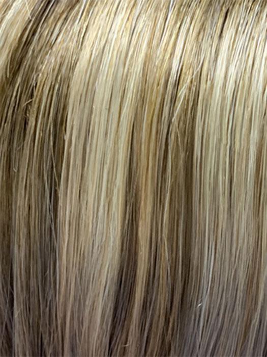 8-26-80-HS12 | Golden Brown blended with Sun Bleached Blonde and Chestnut Light Roots