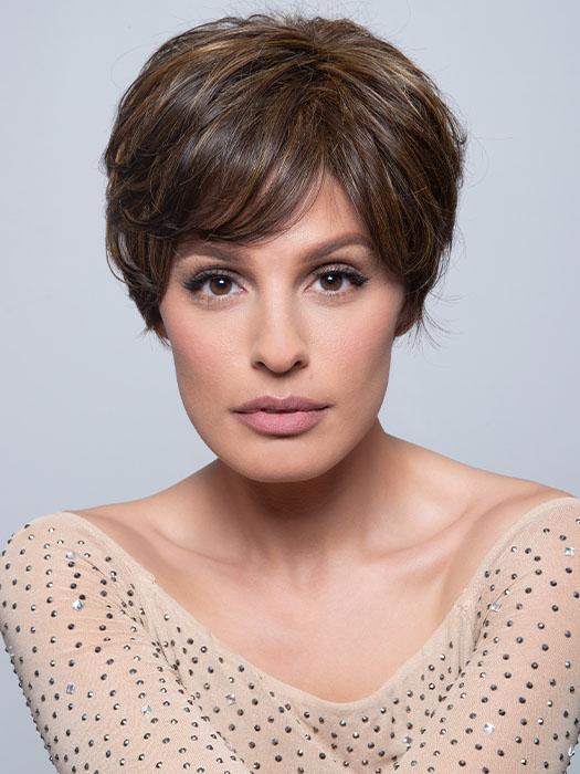 SHORT CUT PIXIE by TressAllure in 829 | Medium Brown with Red highlights