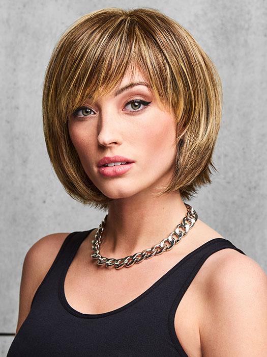 FLIRTY FRINGE BOB by Hairdo in R11S+ GLAZED MOCHA | Medium Brown with Gold Blonde highlighting on top PPC MAIN IMAGE FB MAIN IMAGE