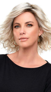JANUARY by Jon Renau in FS17/101S18 PALM SPRINGS BLONDE | Light Ash Blonde with Pure White Natural Violet Bold Highlights, Shaded with Dark Natural Ash Blonde