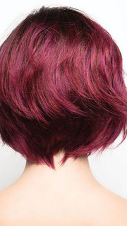 Rae by Rene of Paris in PLUMBERRY-JAM-LR | Medium Plum with Dark roots with mix of Red/Fuschia