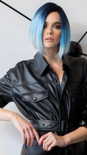 KAI by Rene of Pairs in MELTED OCEAN | Slightly off black root with blended deep and light blue base light lavender tone ends