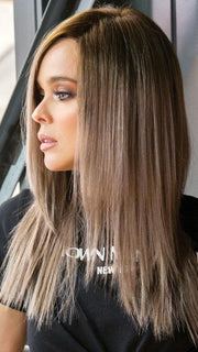 NOLAN by Rene of Paris in MILK-TEA-LR | Creamy Beige with Longer Dark Roots