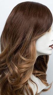 B8/30-14/26RO | Medium Red-Gold Brown Roots to Midlengths, Light Gold Blonde Midlengths to Ends