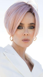 SHANE by Rene of Paris in WATERMELON-R | Rich Pastel Pink Base with Subtle Soft Reddish Tone and Soft Dark Brown Roots PPC MAIN IMAGE FB MAIN IMAGE