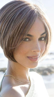 EMY by Amore in CHOCOLATE-FROST | Dark Brown Base with Honey Blonde and Platinum Highlights PPC MAIN IMAGE FB MAIN IMAGE