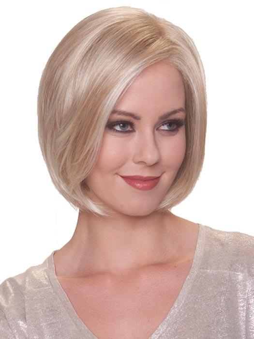 WOOLALA by BELLETRESS in CHAMPAGNE-WITH-APPLE-PIE | Pale Champagne Blonde with hints of Light Golden Brown, Dark Honey Blonde, with Light Brown Roots PPC MAIN IMAGE FB MAIN IMAGE